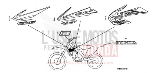 MARQUE (CRF250R8/9) CRF250R9 de 2009